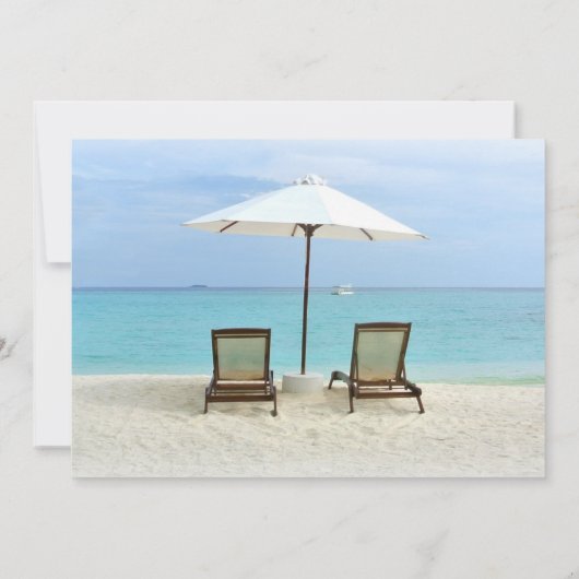 Strandstoelen Happy Retirement Party Uitnodiging (Achterkant)