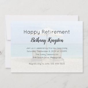 Strandstoelen Happy Retirement Party Uitnodiging