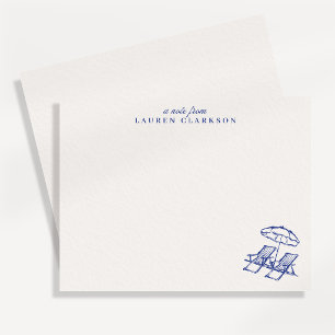 Strandstoelen Paraplu Notitiekaart Kaart