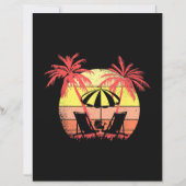 Strandstoelen Parasol Zomer Zonsondergang 80s Palm (Achterkant)