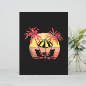 Strandstoelen Parasol Zomer Zonsondergang 80s Palm (Staand voorkant)
