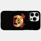 Strandstoelen Parasol Zomer Zonsondergang 80s Palm Case-Mate iPhone Case (Achterkant (horizontaal))