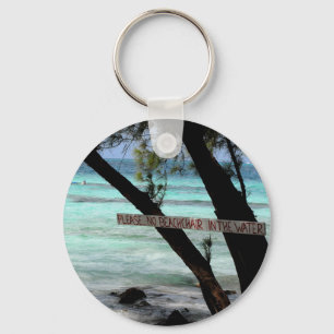 Strandstoelen Rum Point Grand Cayman Sleutelhanger