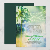 strandstralen strandbruiloft uitnodigen kaart (Voorkant / Achterkant)