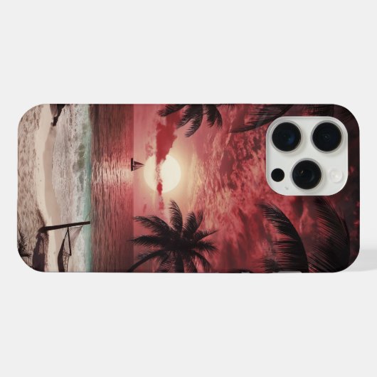 Strandstrand iPhone Hoesje (Achterkant horizontaal)