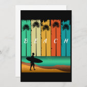  STRANDSURFER SURFEN PALMBOMEN KAART (Voorkant / Achterkant)