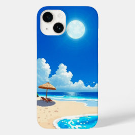 Strandtafereel achter wolken telefoon Case-Mate iPhone 14 hoesje
