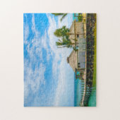Strandtafereel Amerikaans Samoa. Legpuzzel (Verticaal)