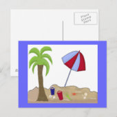 Strandtafereel Briefkaart (Voorkant / Achterkant)