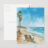 Strandtafereel Briefkaart (Voorkant / Achterkant)