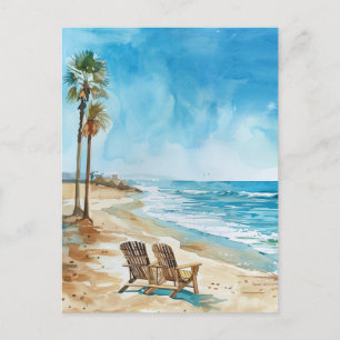 Strandtafereel Briefkaart