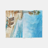 Strandtafereel Fleece Deken (Voorkant (Horizontaal))