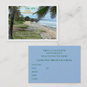 Strandtafereel, ontsnappen naar een eiland / reisa visitekaartje (Voorkant / Achterkant)