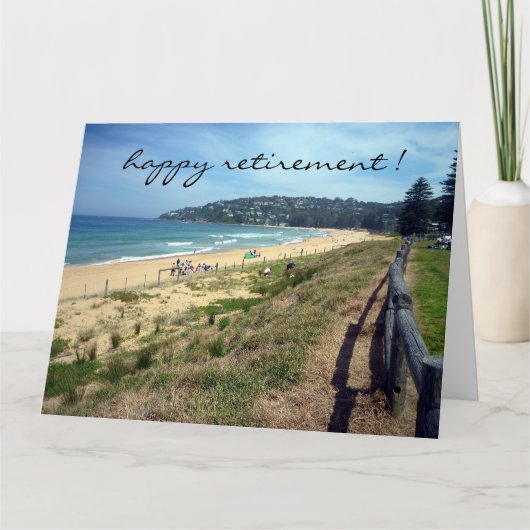 strandtafereel pensioen groot kaart (Voorkant)