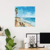 Strandtafereel Poster (Thuiskantoor)