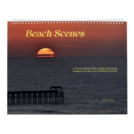 Strandtaferelen van de North Carolina Kalender (Hoes)