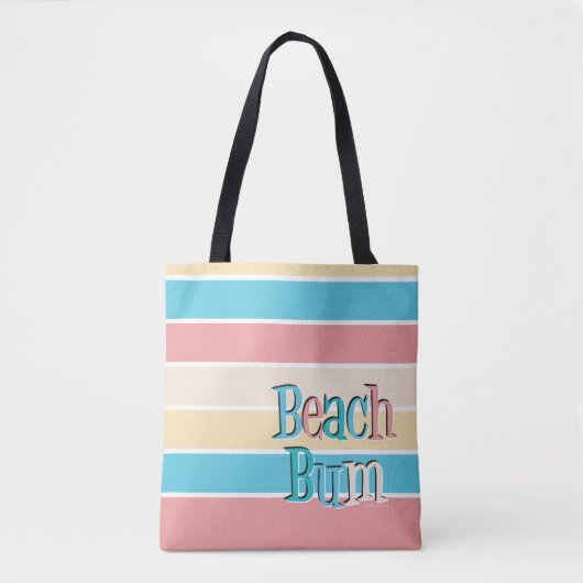 Strandtas 'Beach Bum' Tote Bag (Voorkant)