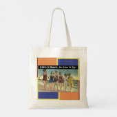 Strandtas met grappige  zomerscène tote bag (Achterkant)