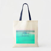Strandtas met personaliseerbare naam tote bag (Voorkant)