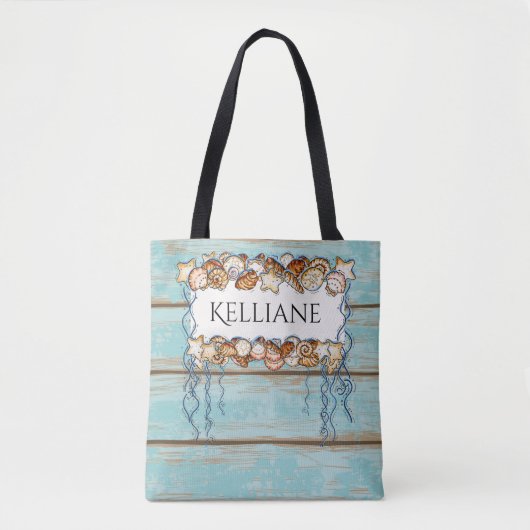 Strandtas Schelpen Tote Bag (Voorkant)