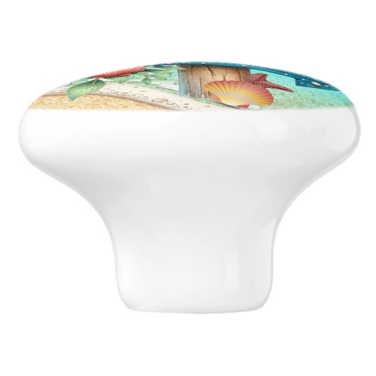 Strandteken Keramische knop (Zijkant)