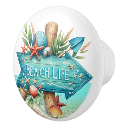 Strandteken Keramische knop (Rechts)