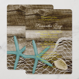 STRANDTHEMA B'NOT B'NAI BAR BAT MITZVAH UITNODIGIN KAART