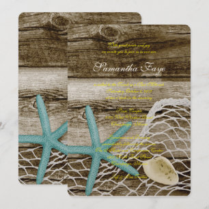 STRANDTHEMA B'NOT B'NAI BAR BAT MITZVAH UITNODIGIN KAART