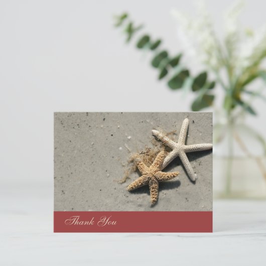 Strandthema Dank u Briefkaarten (Staand voorkant)