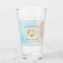 Strandthema glazen tumbler