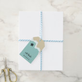 Strandthema Hang Label met complimenten Cadeaulabel (Met Touw)