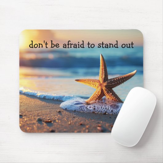 Strandthema Inspirerend Starfish Mousepad Muismat (Met muis)