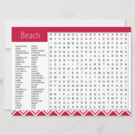 Strandthema Missen Je Spelkaart Aankondiging