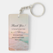 Strandthema Proefdinermiddag Favoriet Sleutelhanger (achterkant)