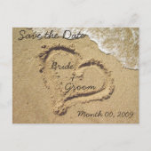 Strandthema Save the Date briefkaarten (Voorkant)