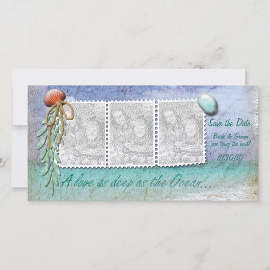 Strandthema Save the Date-foto kaarten (Voorkant)