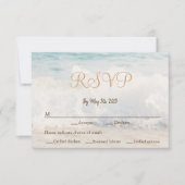 Strandthema Seaside / Oceanside Wedding RSVP Kaartje (Voorkant)