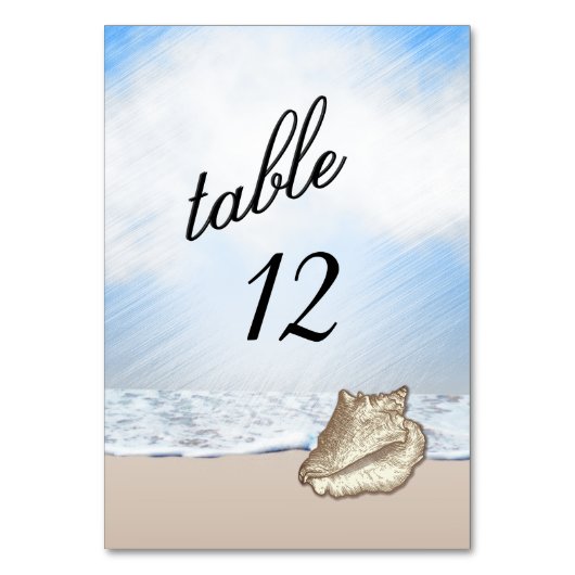 Strandthema Tafelnummer (Voorkant)