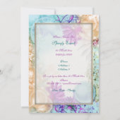 Strandthema tropisch elegant feest kaart (Achterkant)