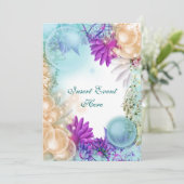 Strandthema tropisch elegante feest kaart (Staand voorkant)