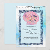 Strandthema Trouw Uitnodiging (Voorkant / Achterkant)