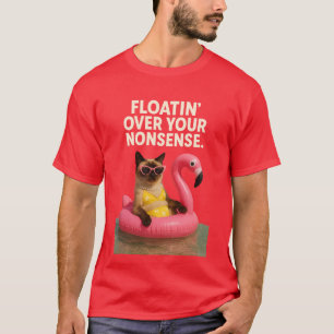 Strandthema voor Siamese Kat Liefhebbers T-shirt