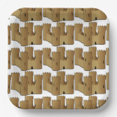 Strandthemaparty Zandkasteel Papieren Borden Papieren Bordje (Voorkant)