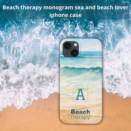 Strandtherapie in Ocean Summer Vibes Monogram Case-Mate iPhone Case