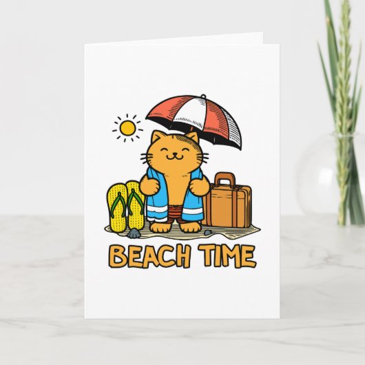 Strandtijd 1 bedankkaart (Voorkant)