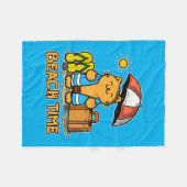 Strandtijd 1 fleece deken (Voorkant (Horizontaal))