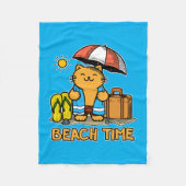 Strandtijd 1 fleece deken (Voorkant)