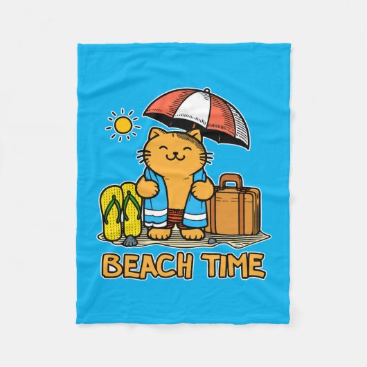 Strandtijd 1 fleece deken (Voorkant)