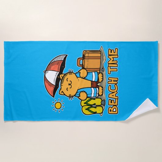 Strandtijd 1 strandlaken (Voorkant)