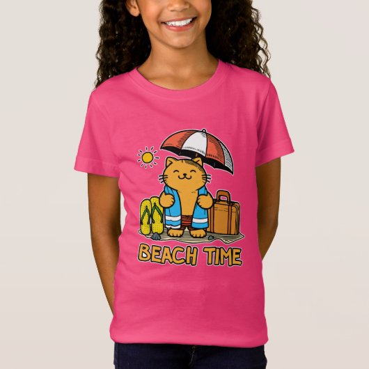 Strandtijd 1 t-shirt (Voorkant)